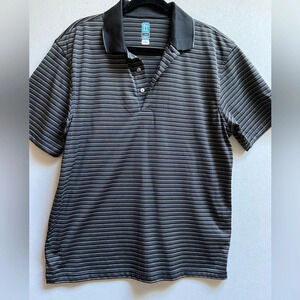 PGA Tour Golf stripe polo air  flux shirt Sz L